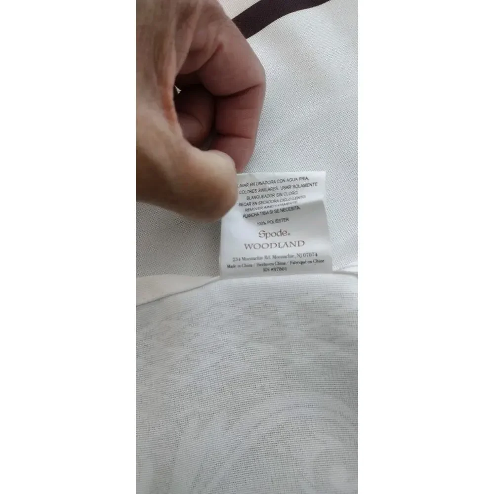 Spode Woodland Floral Tablecloth Brown/Ivory 120